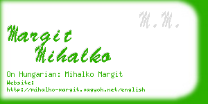 margit mihalko business card